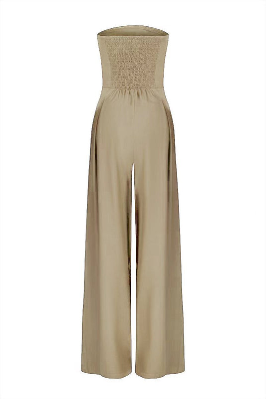 Loose Tube-top Jumpsuit Ins Fashion Backless Wide Leg Long Pants Overalls Women's Clothing