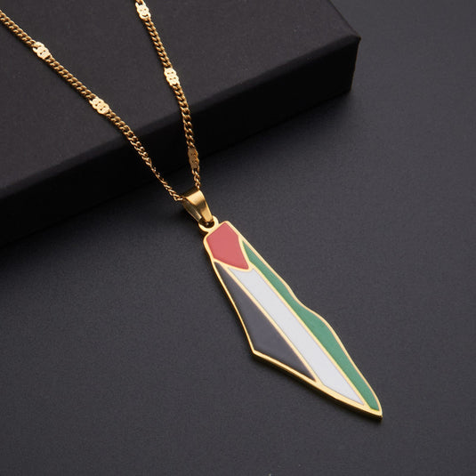 Map Stainless Steel Fashion Personalized Necklace