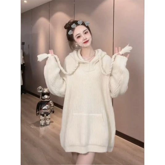 Gentle Soft Nuo Sweater Korean Style Loose And Lazy Style Sweater