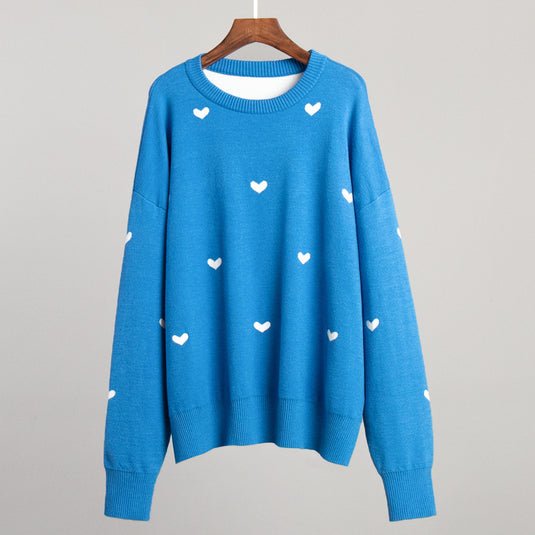 Temperament Commute Casual Round Neck Design Sweater