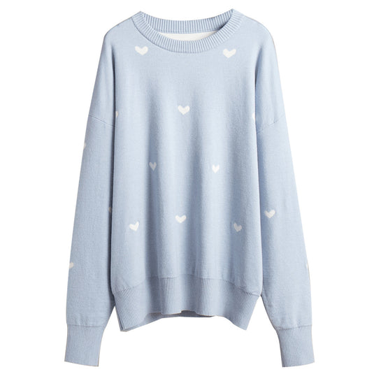 Temperament Commute Casual Round Neck Design Sweater