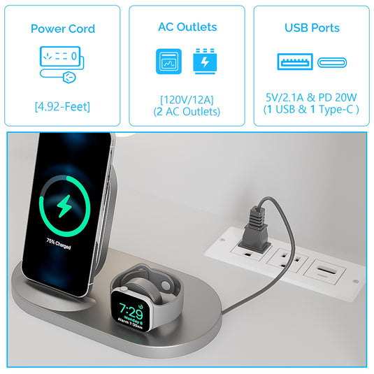 White Vanity Desk With Mirror And Lights, Modern Makeup Vanity Table W-7 Drawers And 4 Storage Shelves, Cushioned Stool, 10 LED Lights, 3 Lighting Modes Whit With Cushioned Stool, 10 LED Lights, 3 Lighting Modes White